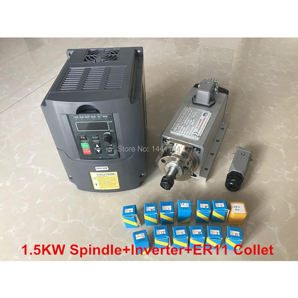 Air Cooled 1.5Kw Spindle Motor Inverter 110V - Kit Motor Spindel Berpendingin Udara 1,5KW