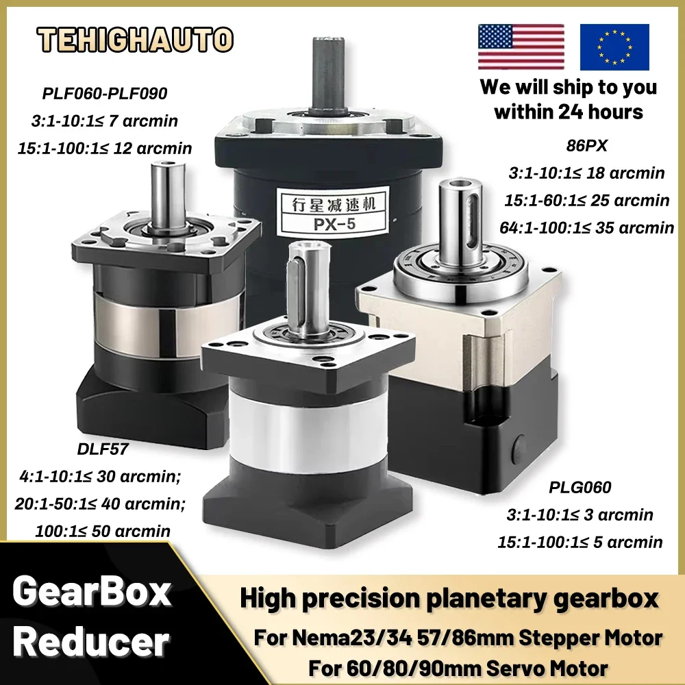 Planetary Gearbox Reducer Nema 23 34 - Reduktor Planetary Presisi Tinggi 6.35/8/11/14Mm untuk
