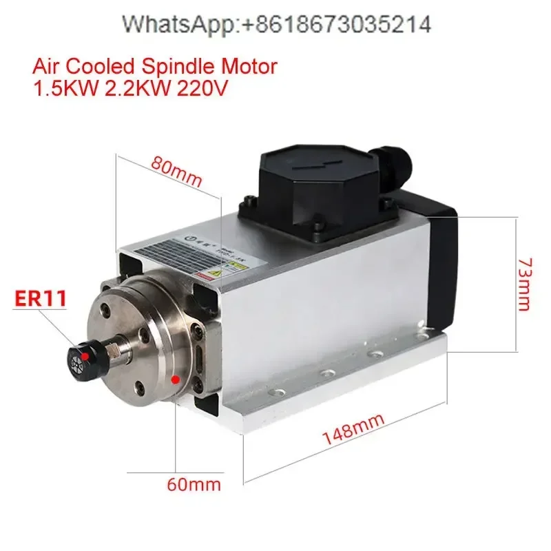 Er20 Collet Chuck Spindle Motor 220V - Motor Spindle CNC 800W 1.5W 2.2KW