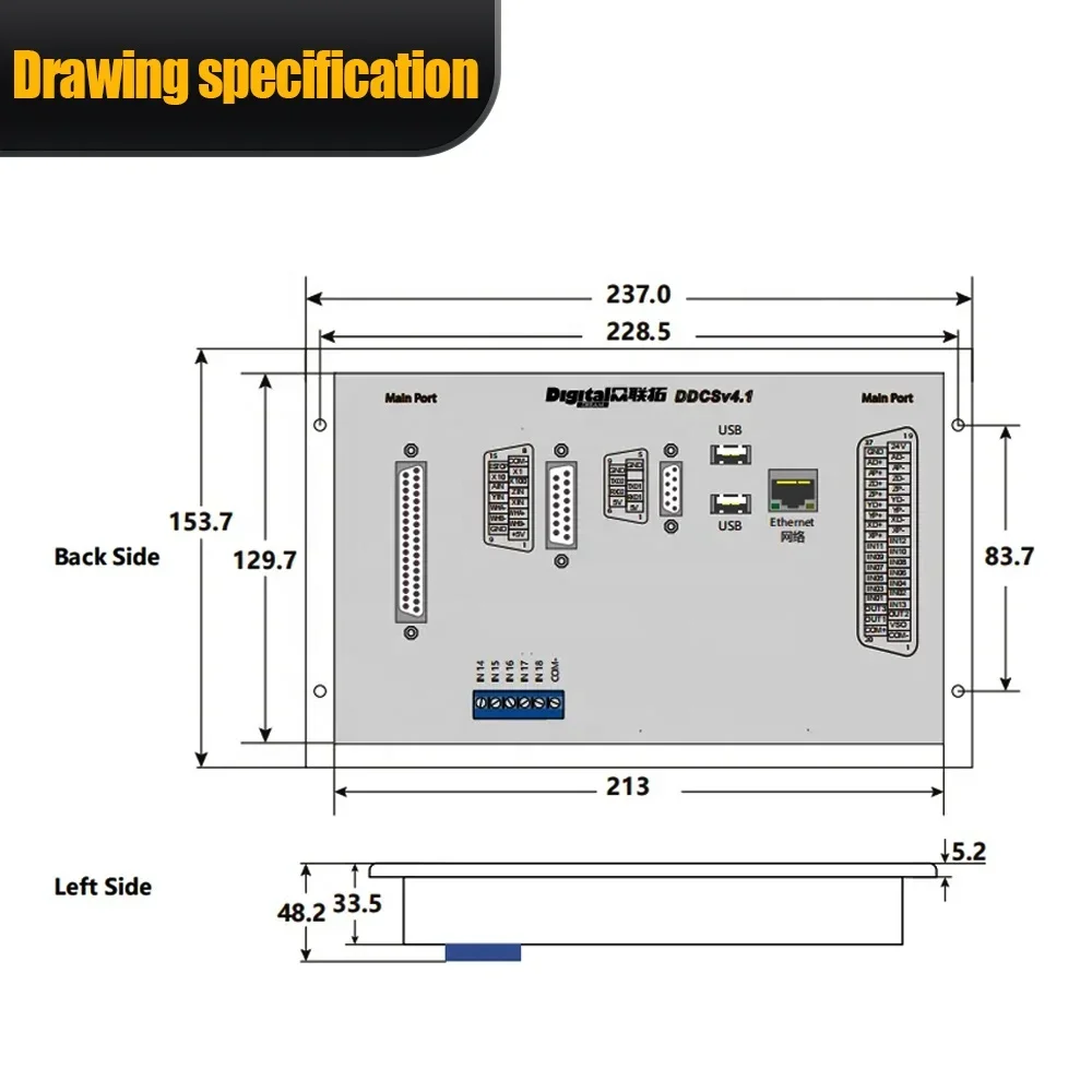 Ddcs V4.1 4 Axis Cnc Offline Controller - 2026 HLTNC Pengontrol CNC DDCS V4.1
