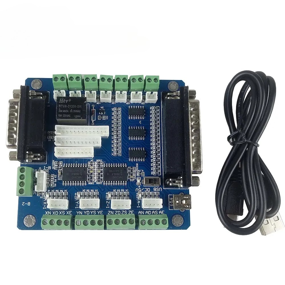 5 Axis Cnc Breakout Board Interface Mach3 - Papan Kontrol Breakout CNC 5 Axis