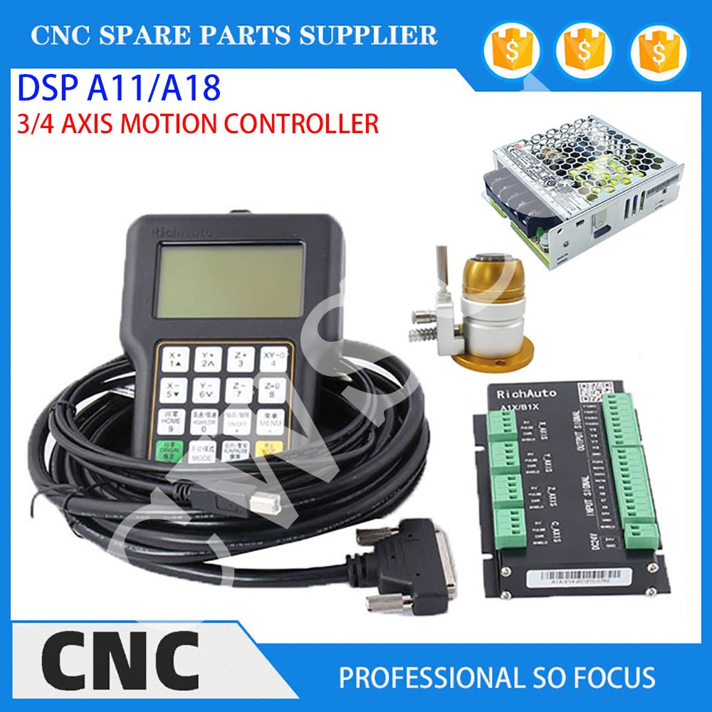 Alat Mesin CNC 3 Sumbu 4 Sumbu - Richauto A11 Dsp Controller 3 Axis ulasan dan harga