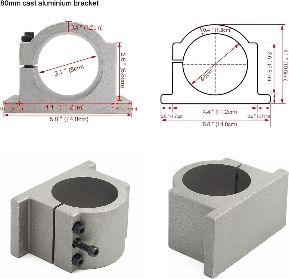 【EU/USA】2,2KW 220V 8A GDZ-80-2 - 2.2Kw Water Cooled Spindle Kit Vfd ulasan dan harga