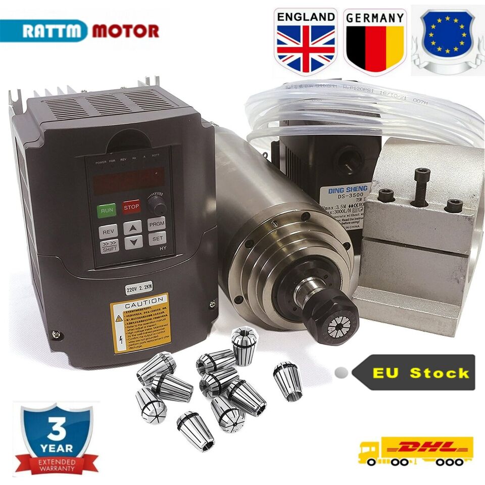 Kit Motor poros pendingin air, - 2.2Kw Water Cooled Spindle Kit Vfd ulasan dan harga