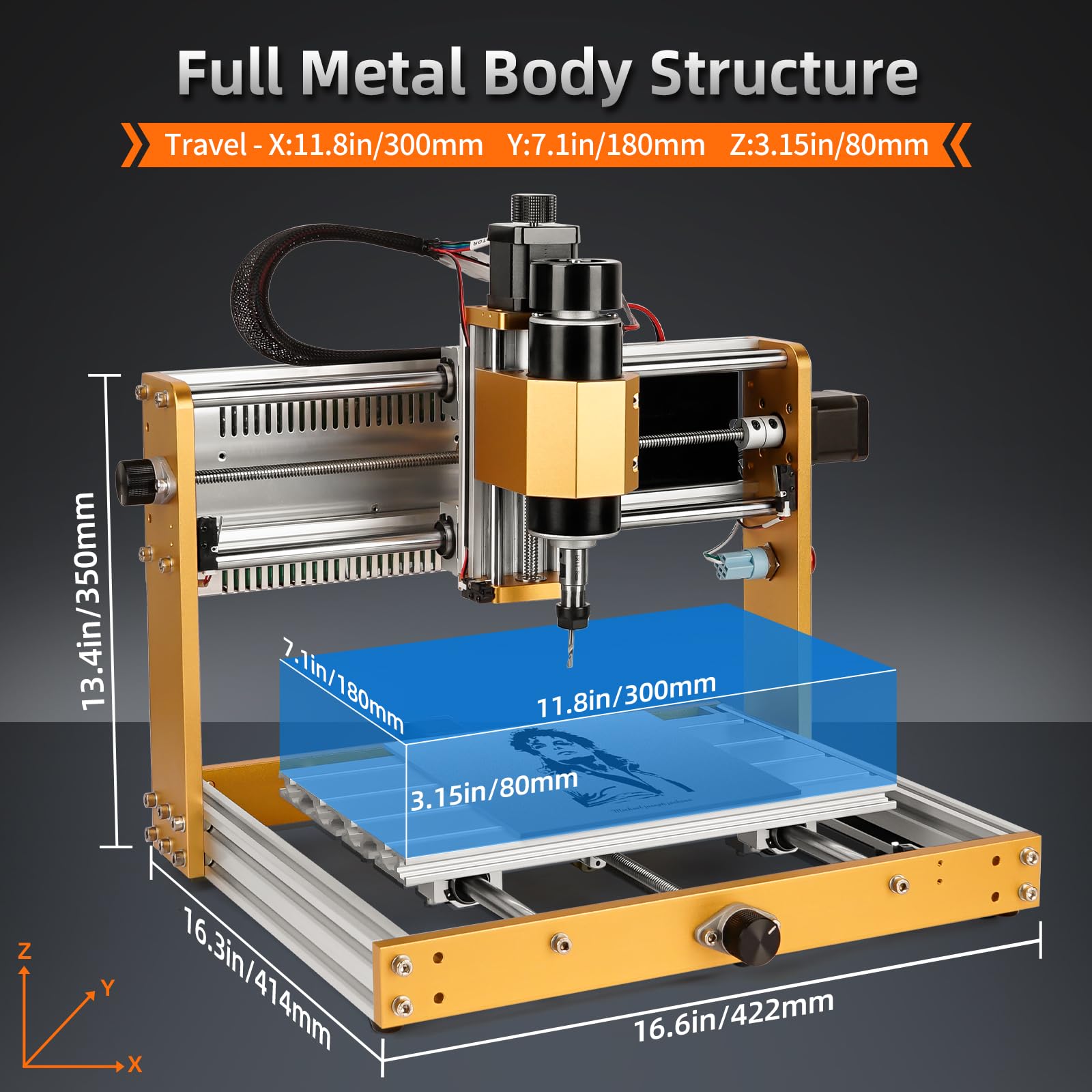 Mesin Ukiran Kayu LUNYEE CNC 3 - Cnc 3018 Pro Max Metal ulasan dan harga