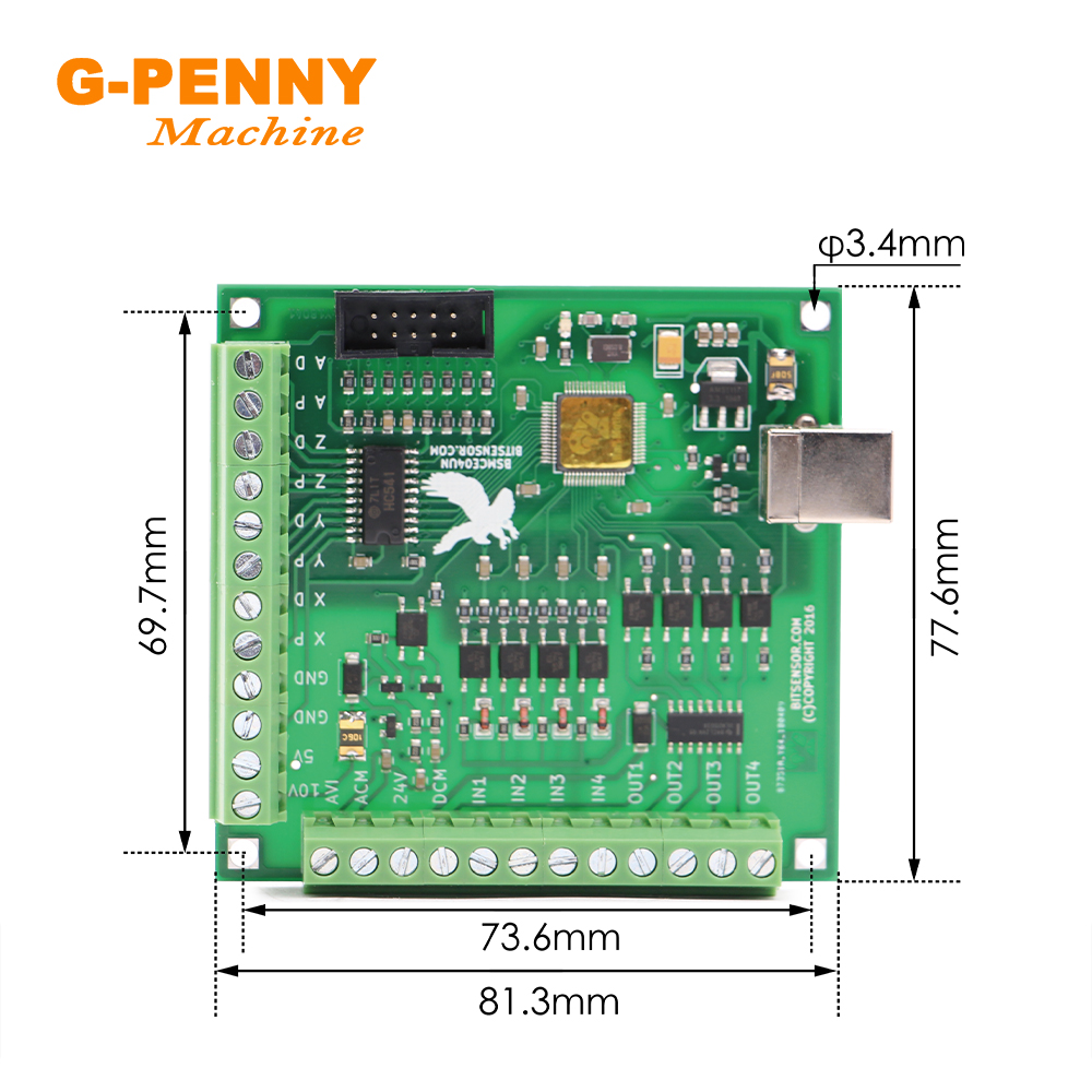 G-PENNY baru! Papan antarmuka  - Mach3 Usb Cnc Controller 4 Axis 100Khz ulasan dan harga